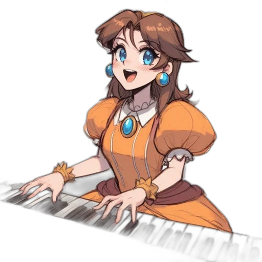 dress, staff, weapon, jewelry transparent PNG cut-out