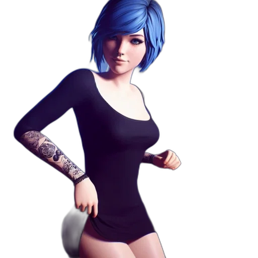 dress, robot, concept art, 3d render transparent PNG cut-out
