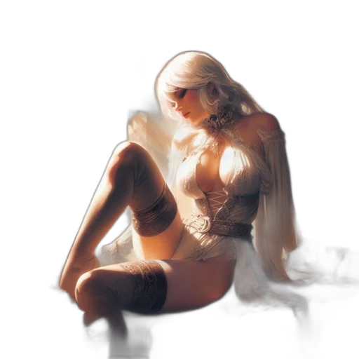 hair, creature, dragon, dress transparent PNG cut-out