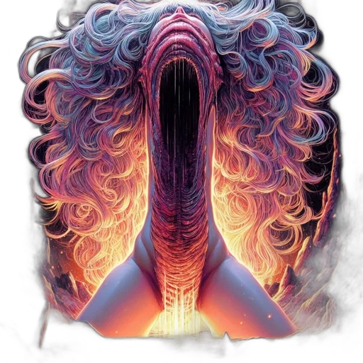 hair, face, mask, creature transparent PNG cut-out