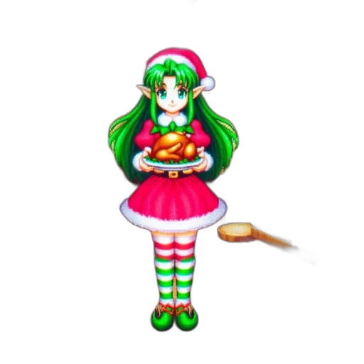 food, staff, pixel art, 3d render transparent PNG cut-out