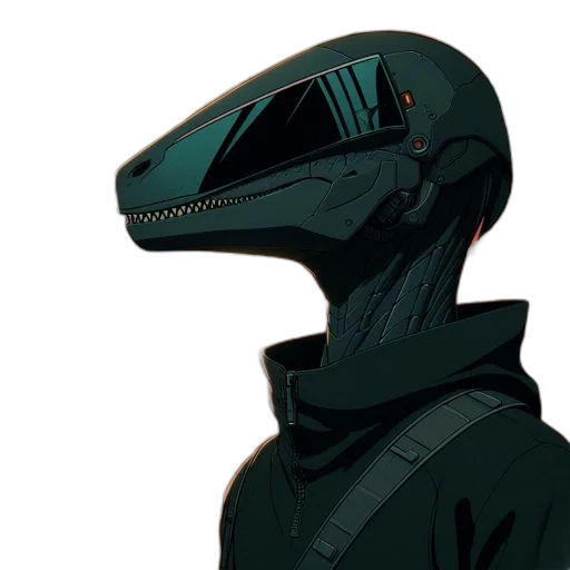 mask, robot, jacket, creature transparent PNG cut-out