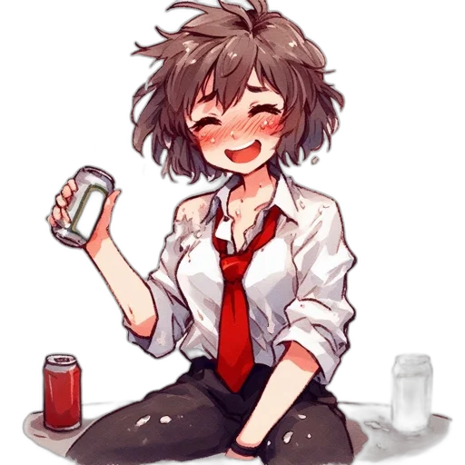 robot, bottle, staff, hair transparent PNG cut-out