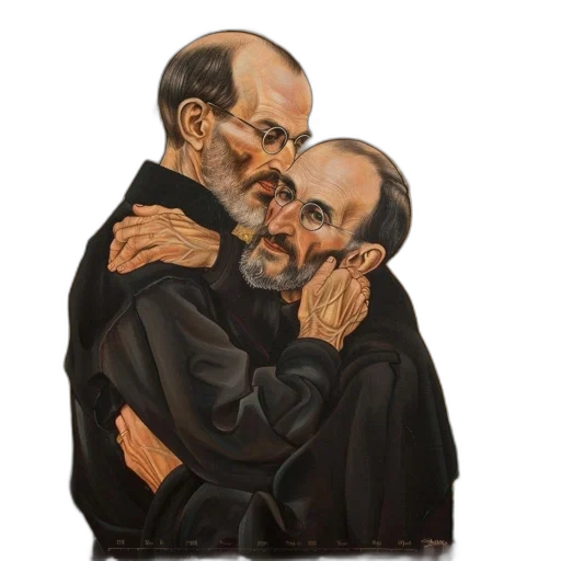 oil painting, photorealistic, concept art, two transparent PNG cut-out