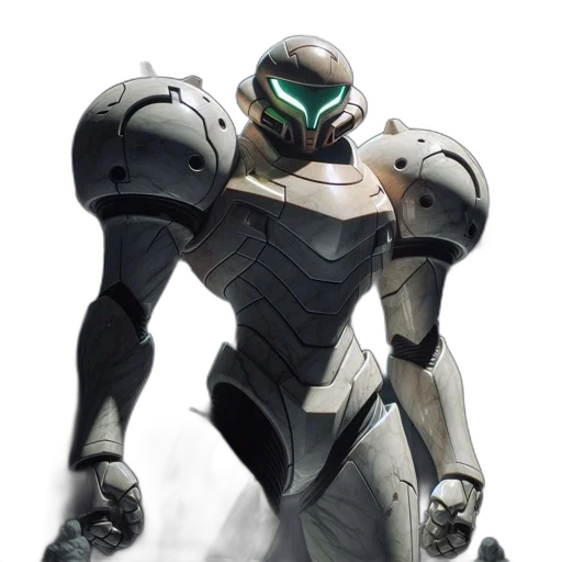 robot, weapon, concept art, 3d render transparent PNG cut-out