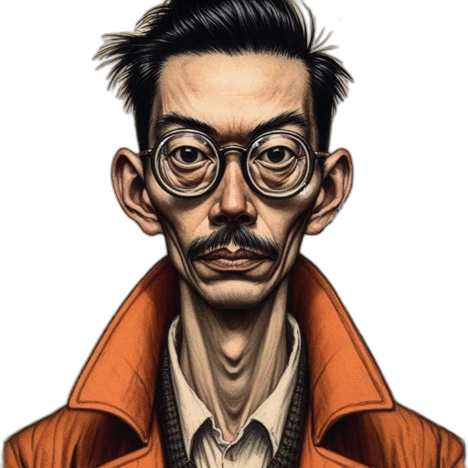 face, jacket, staff, mask transparent PNG cut-out