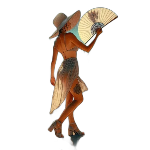 hat, staff, umbrella, creature transparent PNG cut-out