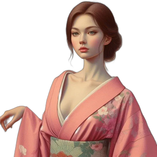 dress, staff, jewelry, fantasy art transparent PNG cut-out