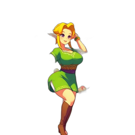 dress, staff, pixel art, concept art transparent PNG cut-out
