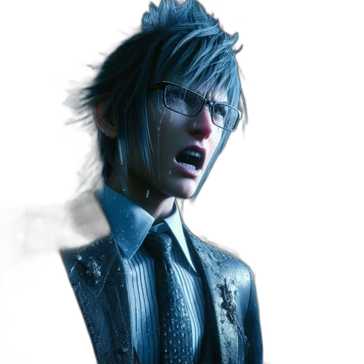 jacket, face, staff, concept art transparent PNG cut-out