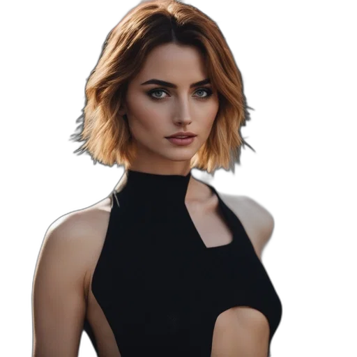 dress, jacket, face, staff transparent PNG cut-out