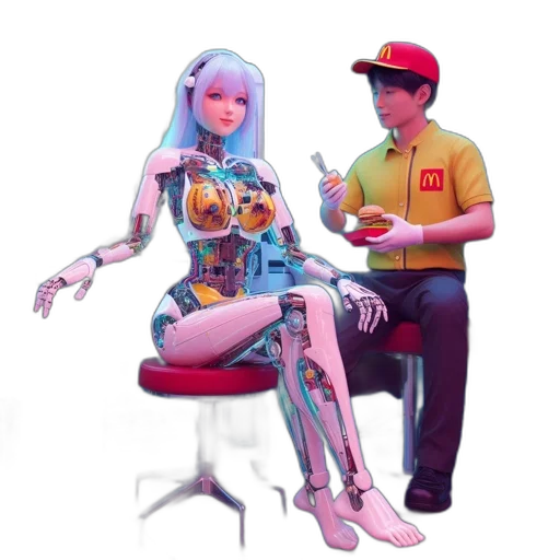 robot, furniture, dress, staff transparent PNG cut-out