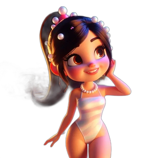 dress, cartoon, 3d render, concept art transparent PNG cut-out
