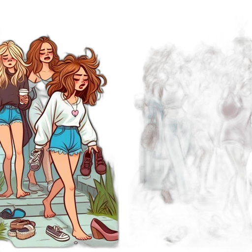 concept art, watercolor, comic book art, cartoon transparent PNG cut-out