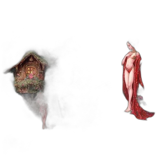 dress, concept art, fantasy art, 3d render transparent PNG cut-out