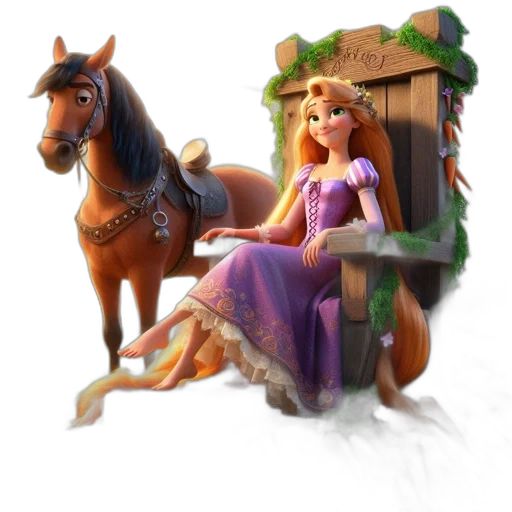dress, crown, furniture, 3d render transparent PNG cut-out