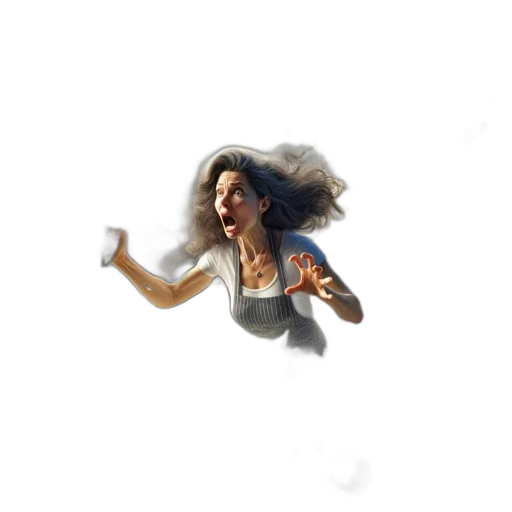 hair, umbrella, creature, dress transparent PNG cut-out