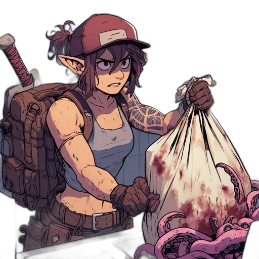 weapon, food, concept art, comic book art transparent PNG cut-out