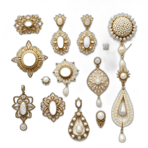 jewelry, crown, earth tones, collection transparent PNG cut-out