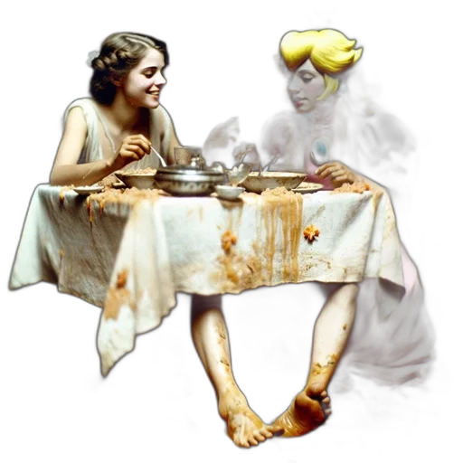 food, dress, concept art, photorealistic transparent PNG cut-out