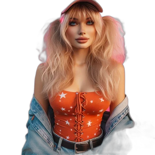 jacket, dress, face, hair transparent PNG cut-out
