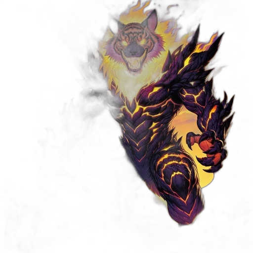 dragon, mask, crown, staff transparent PNG cut-out