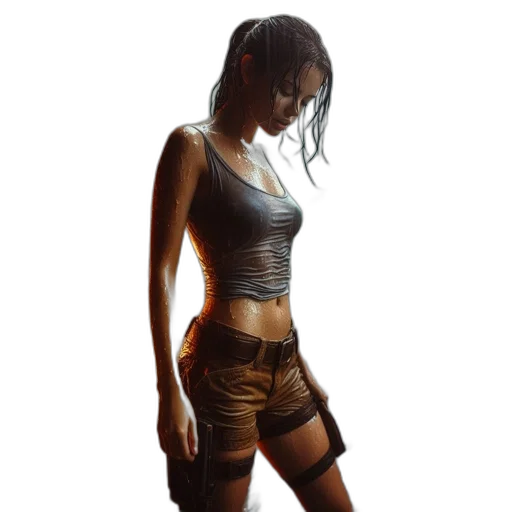 dress, staff, concept art, fantasy art transparent PNG cut-out