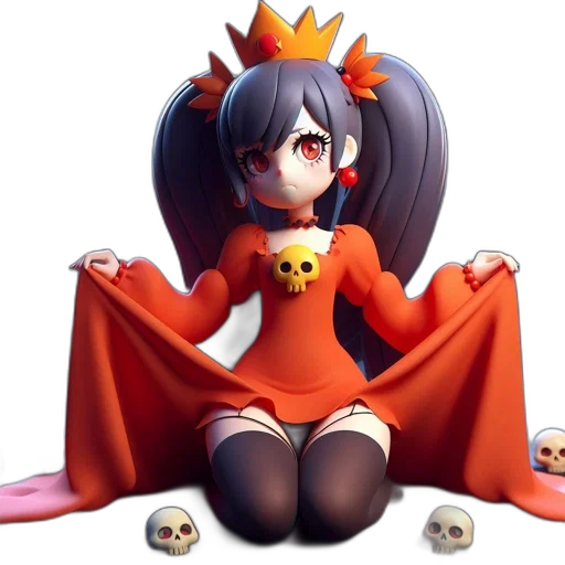 crown, robot, creature, staff transparent PNG cut-out