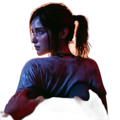 face, jacket, weapon, concept art transparent PNG cut-out