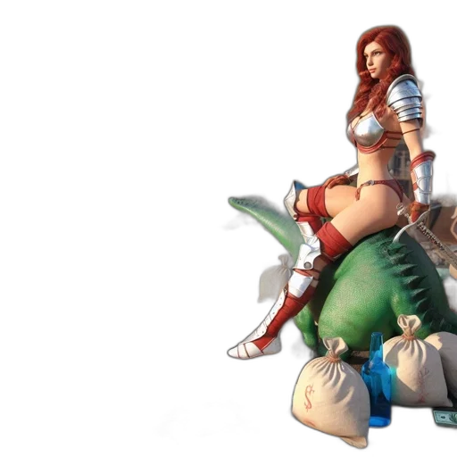 concept art, fantasy art, 3d render, pixel art transparent PNG cut-out