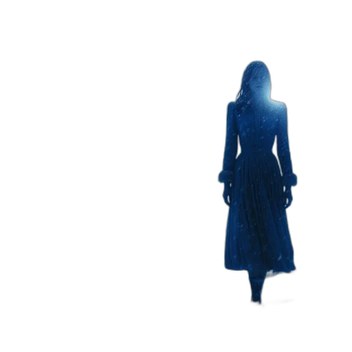 dress, jacket, staff, creature transparent PNG cut-out