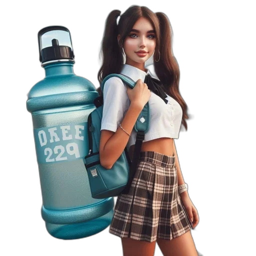 bottle, dress, robot, weapon transparent PNG cut-out