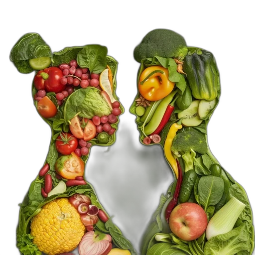 food, photorealistic, two, human transparent PNG cut-out
