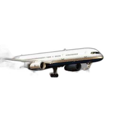 photorealistic, large, commercial, airplane transparent PNG cut-out