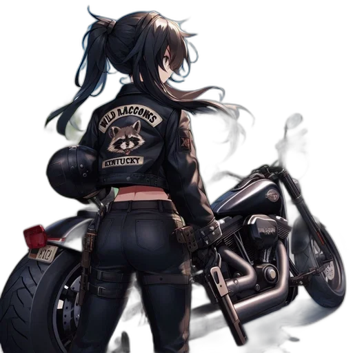 jacket, weapon, concept art, cyberpunk transparent PNG cut-out