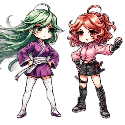 pixel art, concept art, anime, fantasy art transparent PNG cut-out