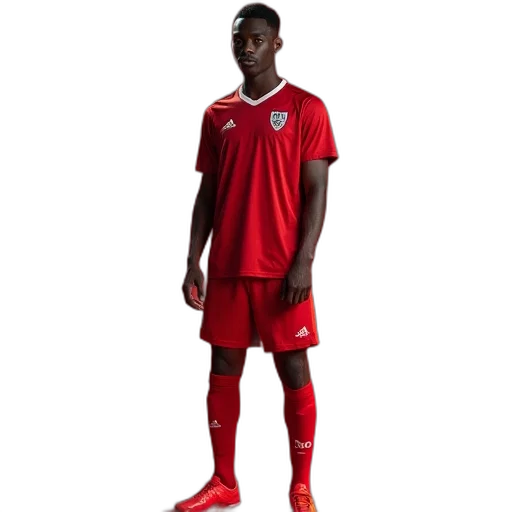 red, football, outfit transparent PNG cut-out