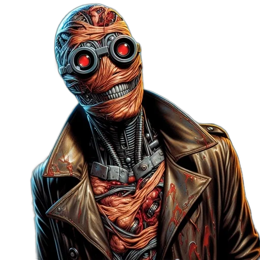 mask, face, jacket, robot transparent PNG cut-out