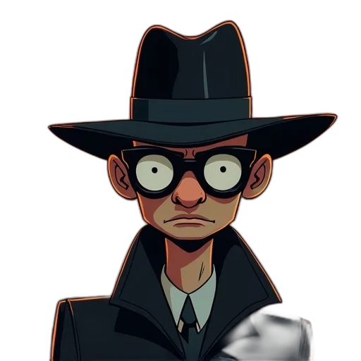 hat, staff, face, jacket transparent PNG cut-out