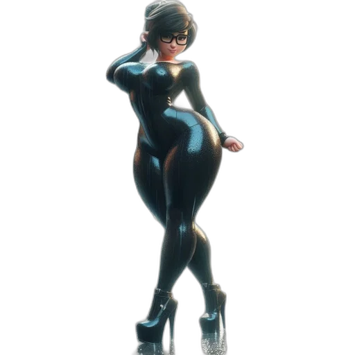 dress, robot, concept art, 3d render transparent PNG cut-out