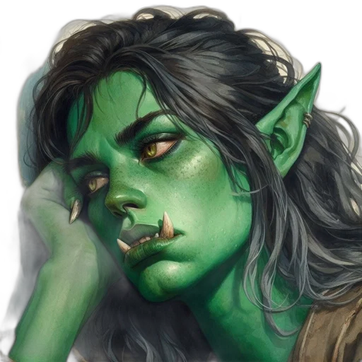 face, fantasy art, concept art, photorealistic transparent PNG cut-out