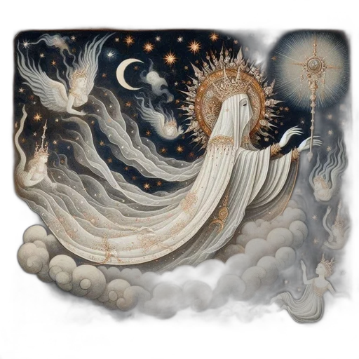 fantasy art, concept art, night, outer space transparent PNG cut-out