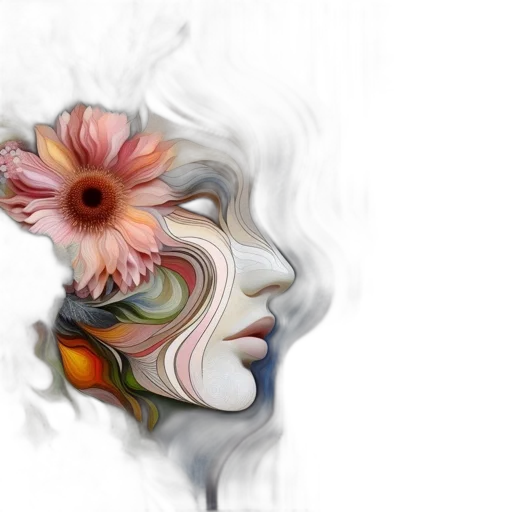 flower, face, mask, crown transparent PNG cut-out