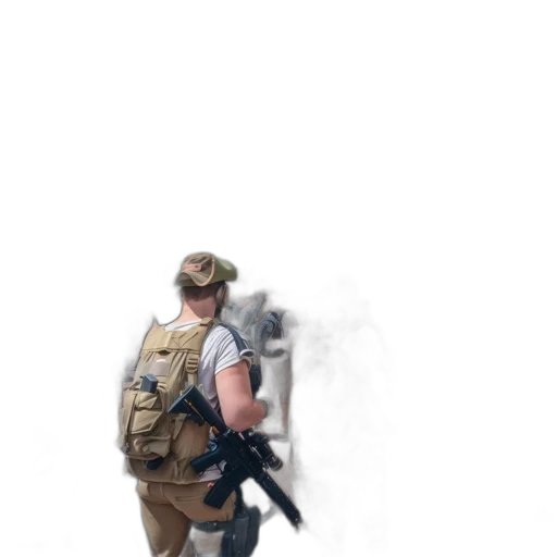 weapon, staff, jacket, animal transparent PNG cut-out