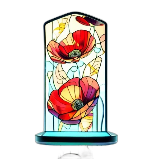 flower, jewelry, concept art, stained transparent PNG cut-out