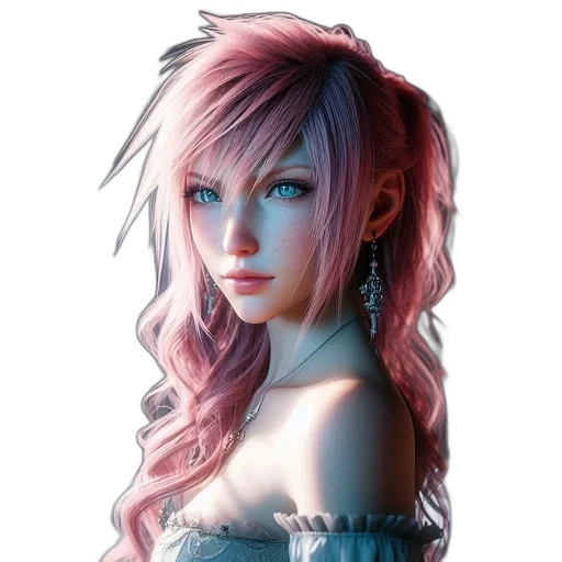 face, dress, dragon, hair transparent PNG cut-out