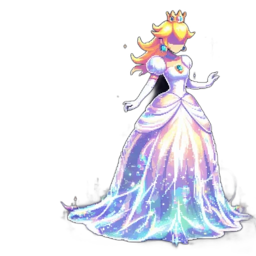 crown, dress, concept art, pixel art transparent PNG cut-out