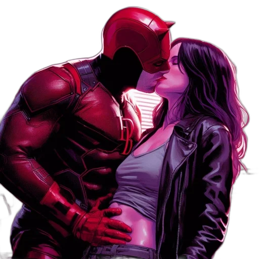 comic book art, concept art, red, superhero transparent PNG cut-out