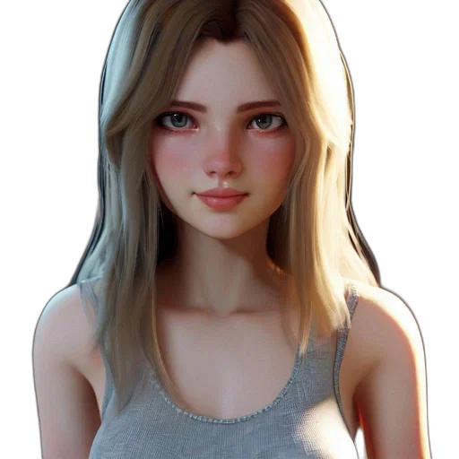 face, dress, photorealistic, concept art transparent PNG cut-out