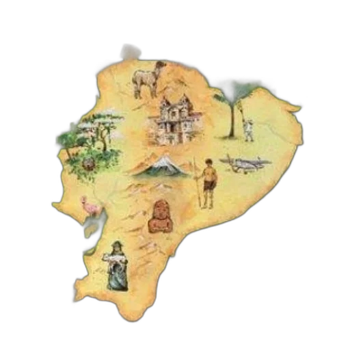image, features, map, ecuador transparent PNG cut-out
